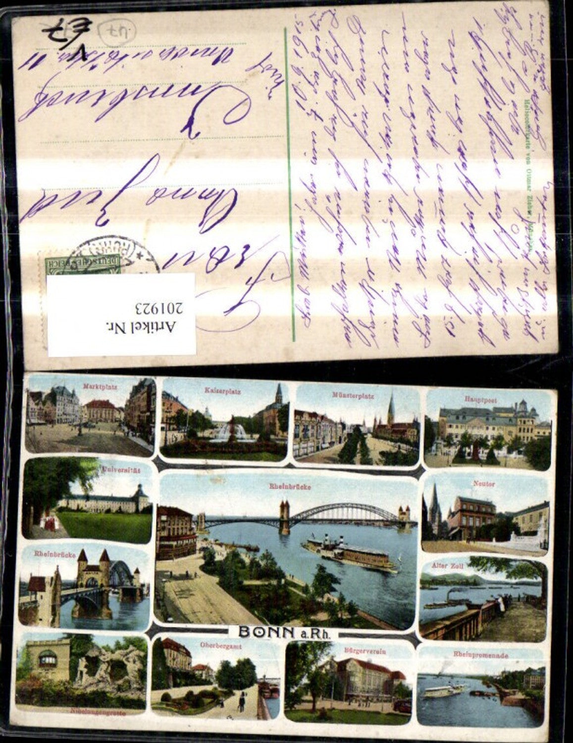 201923,Bonn d. Rhein Mehrbild Ak Rheinbrücke Kaiserplatz Bürgerverein pub Ottmar Zieher