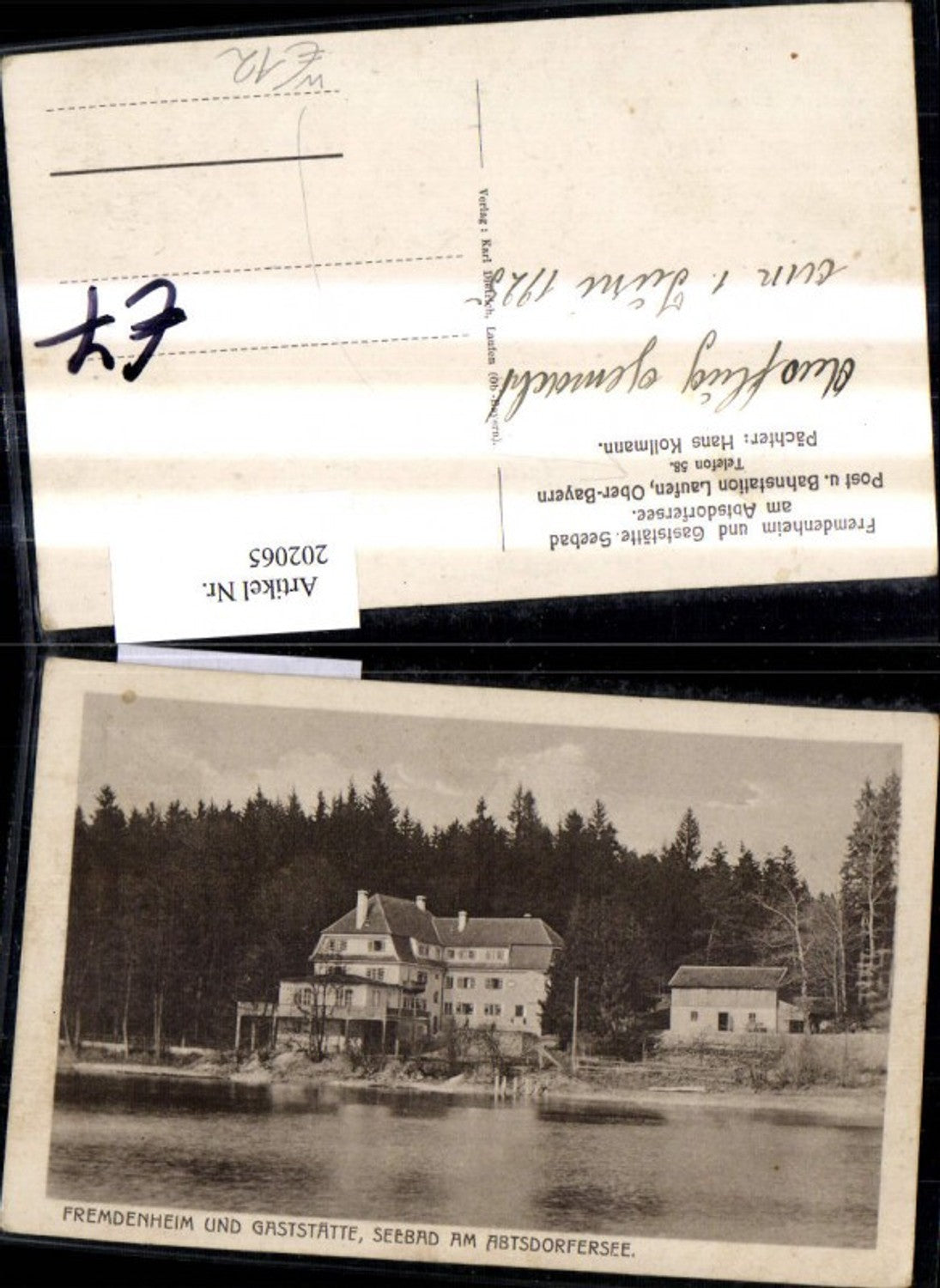 202065,Seebad a. Abtsdorfersee Fremdenheim u. Gaststätte b. Laufen