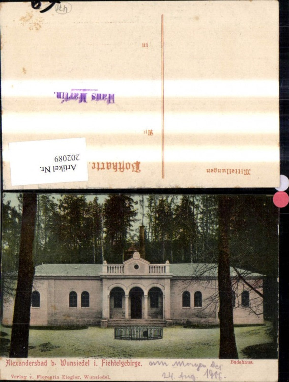 202089,Alexanderbad b. Wunsiedel i. Fichtelgebirge Badehaus
