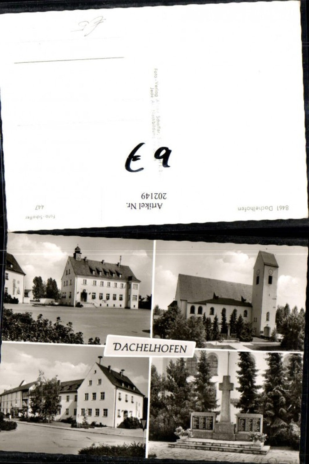 202149,Dachelhofen Bayern Kirche Kriegerdenkmal Mehrbildkarte