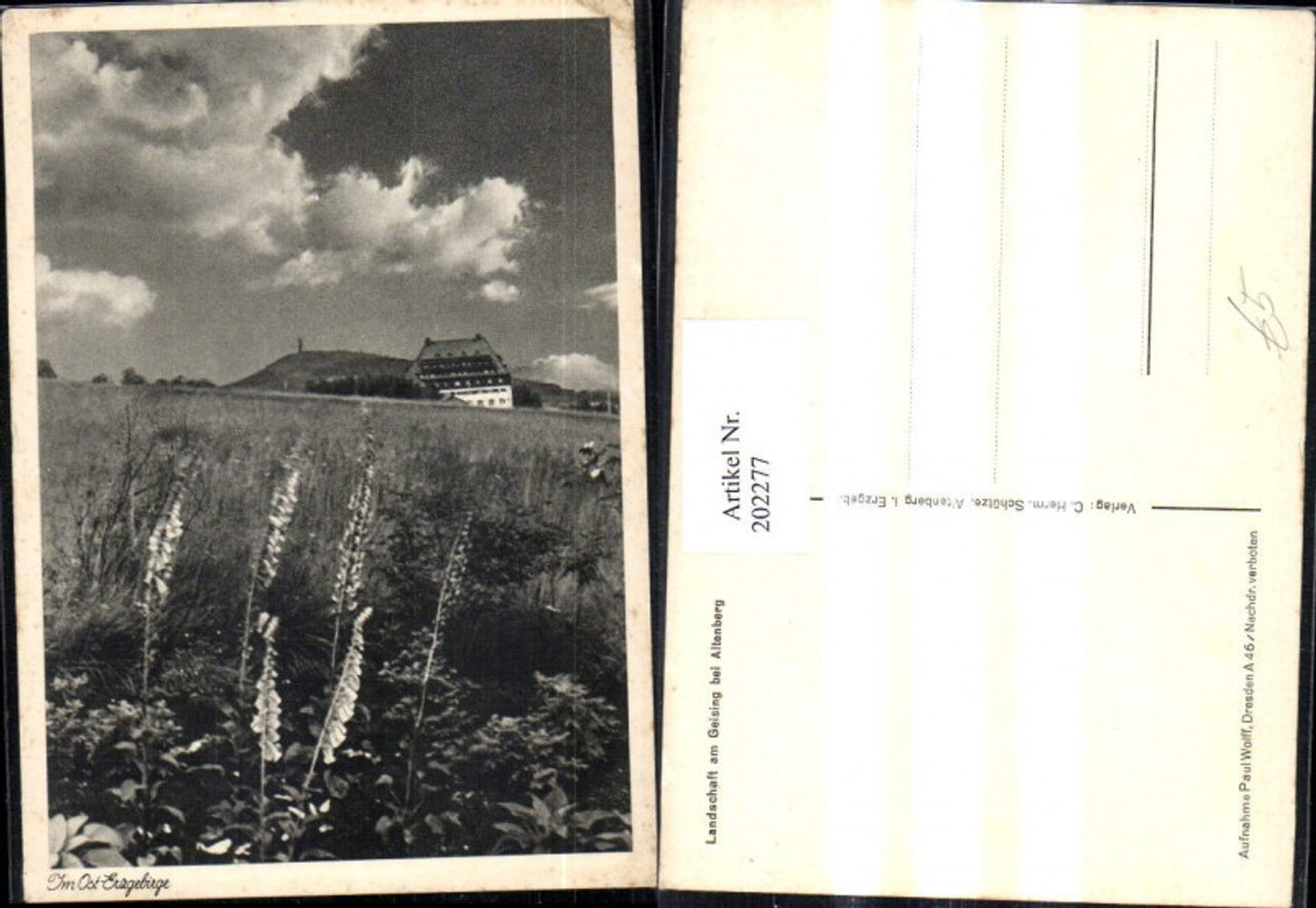 202277,Landschaft am Geising b. Altenberg Ost-Erzgebirge Partie