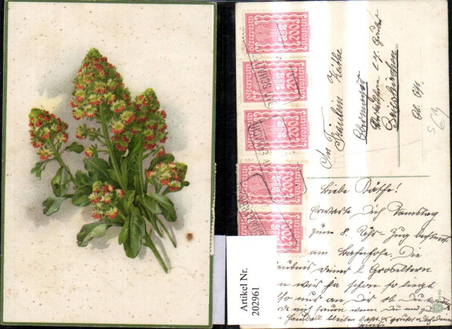 202961,Blumenstrauß Blumen Stempel Bad Schallerbach Oberösterreich