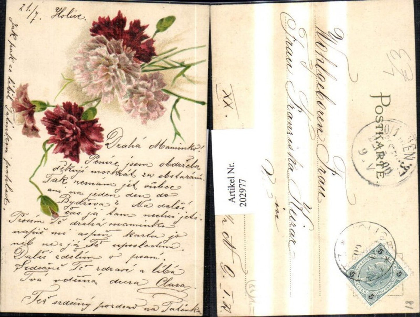 202977,Litho AK Blumen Blüten