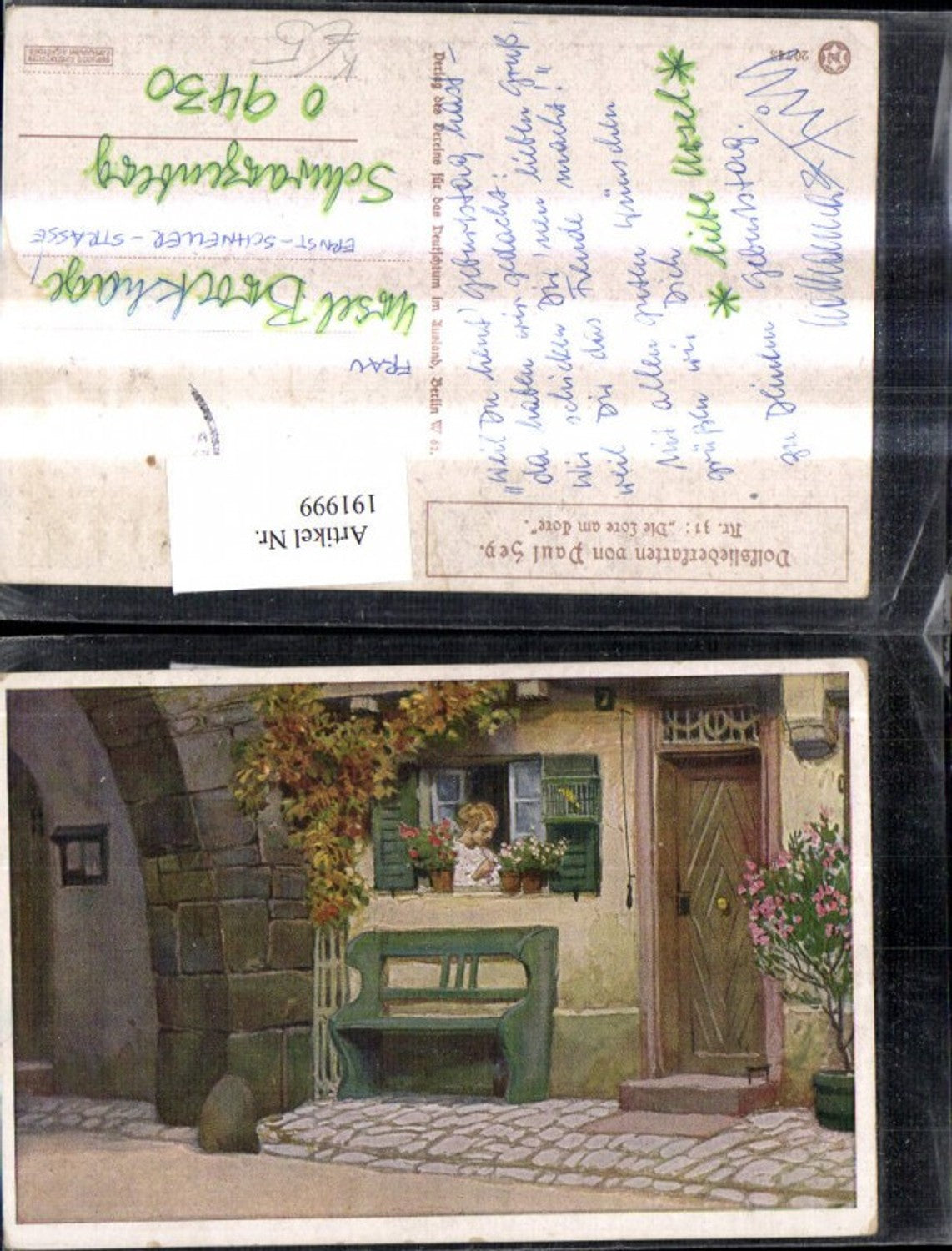 191999,Künstler AK Paul Hey Volksliederkarten 31 Frau am Fenster pub Verein Deutschtum Ausland VDA Novolito 20743