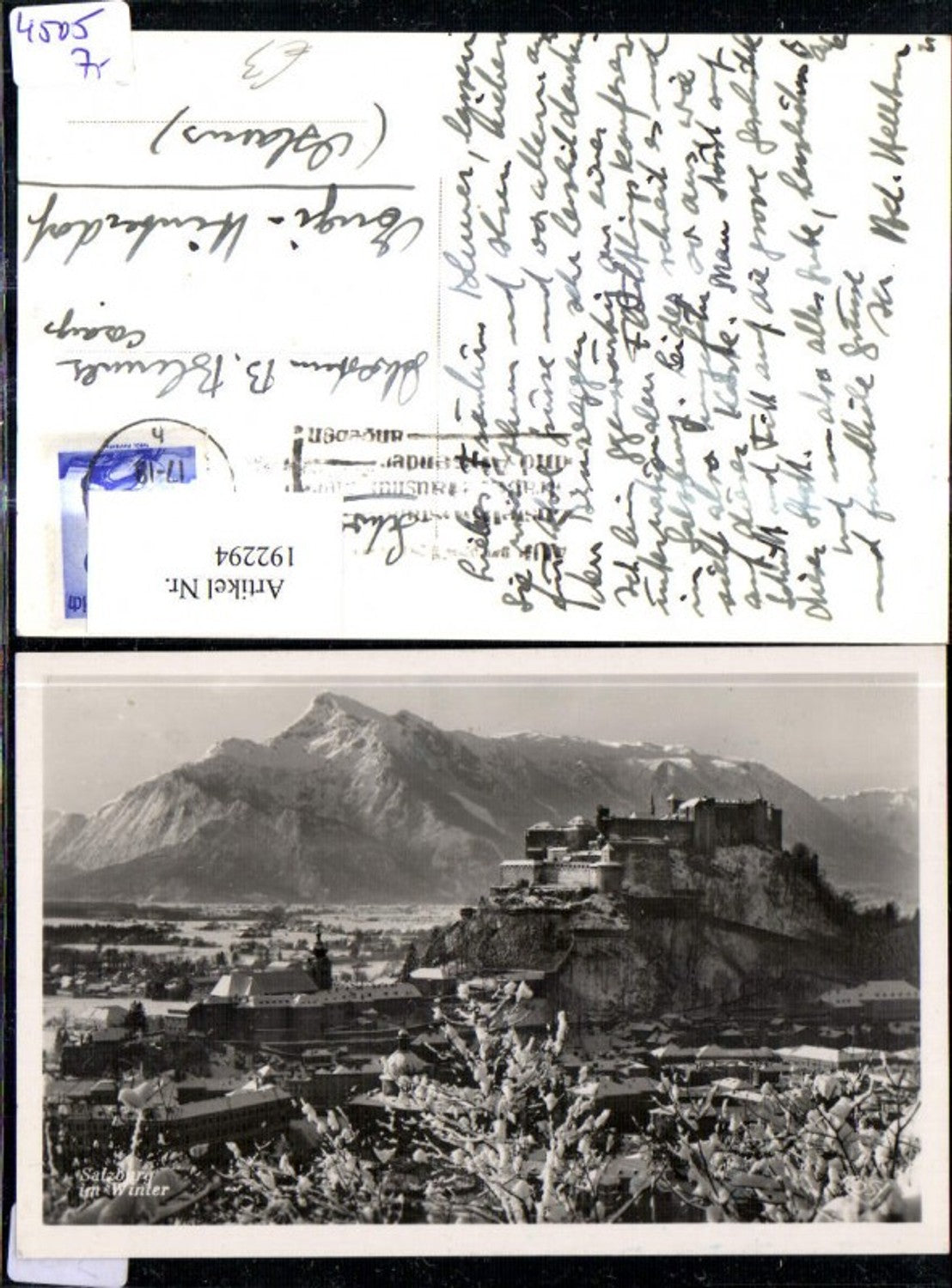 192294,Salzburg i. Winter Foto Ak