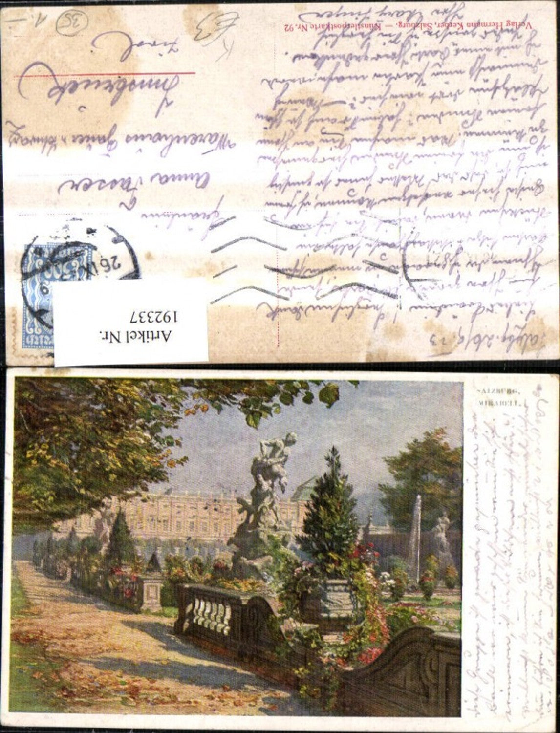 192337,Salzburg Künstler Ak Mirabell