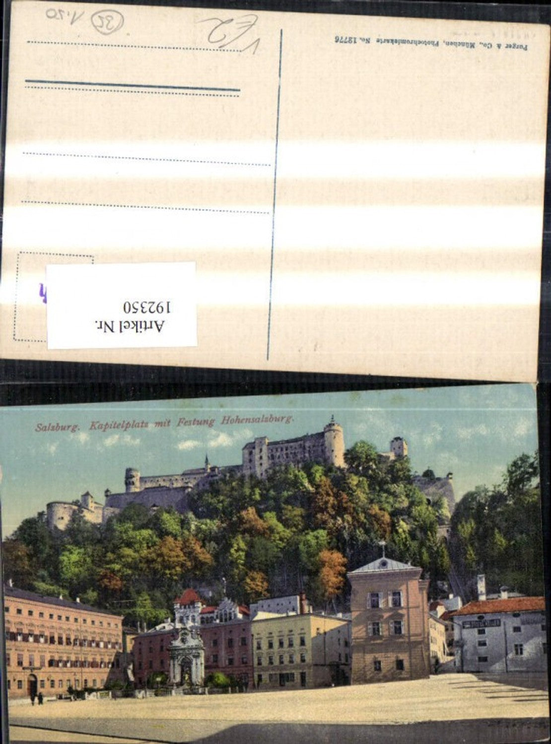 192350,Salzburg Kapitelplatz m. Festung Hohensalzburg pub Purger Co 12776
