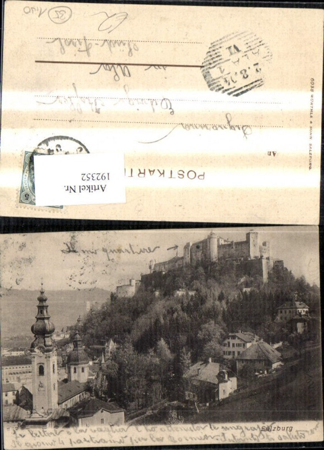 192352,Salzburg Teilansicht m. Festung