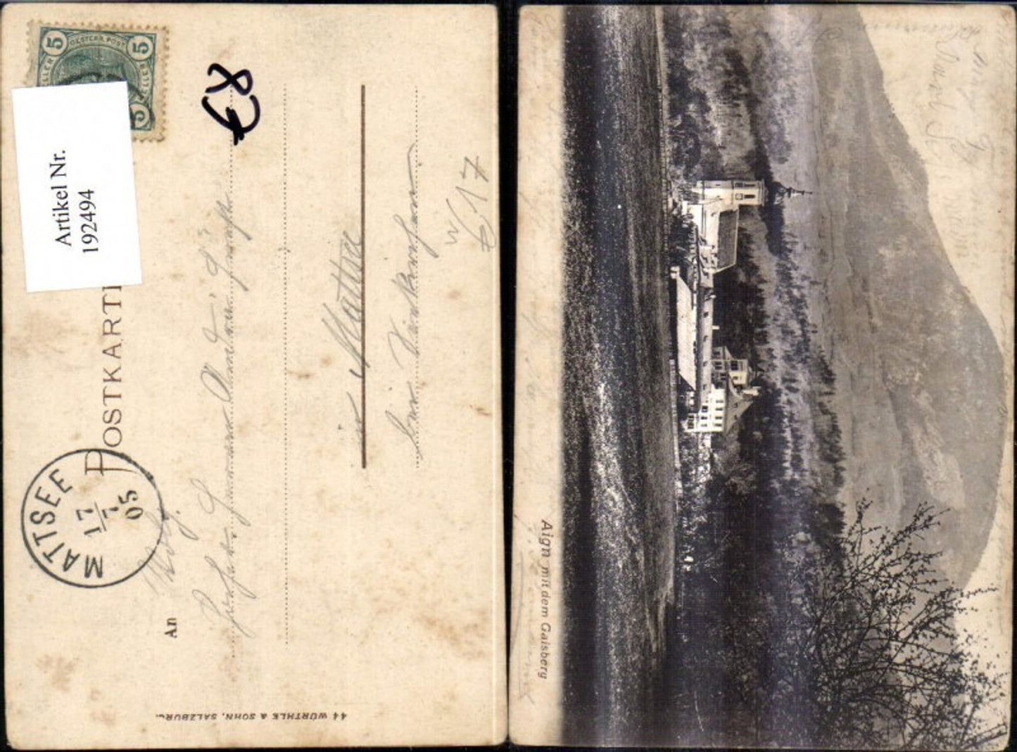 192494,Salzburg Aign Aigen m. d. Gaisberg Ansicht Schloss