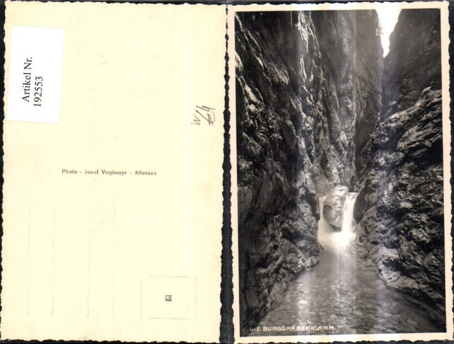 192553,Burggrabenklamm Schlucht Foto Ak Burgau am Attersee Unterach a. Attersee
