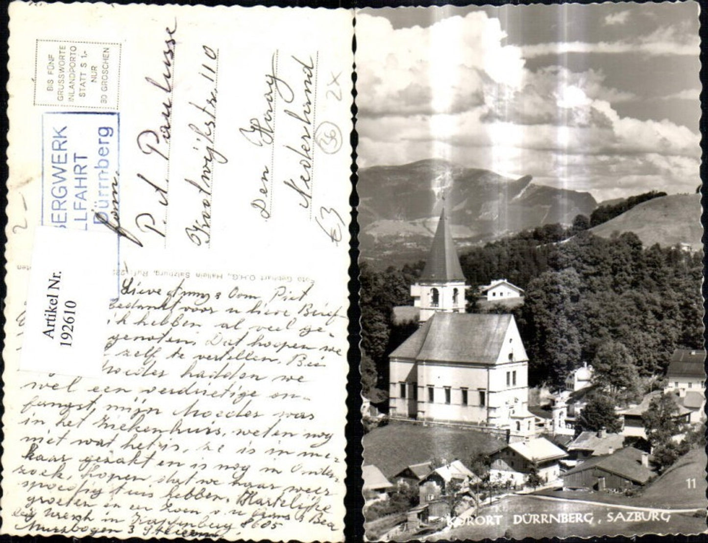 192610,Dürrnberg Ansicht Kirche Foto Ak