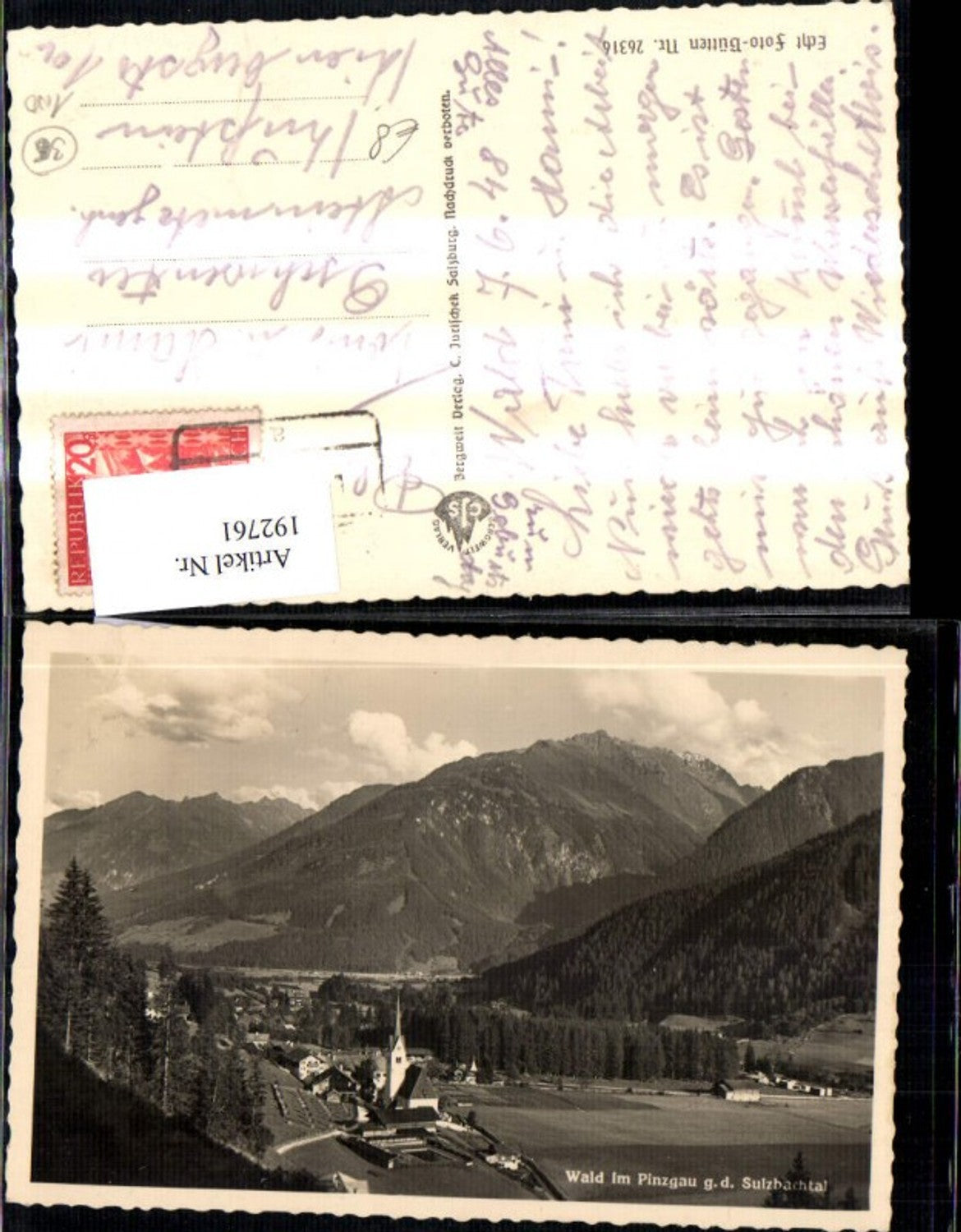 192761,Wald i. Pinzgau g. d. Sulzbachtal