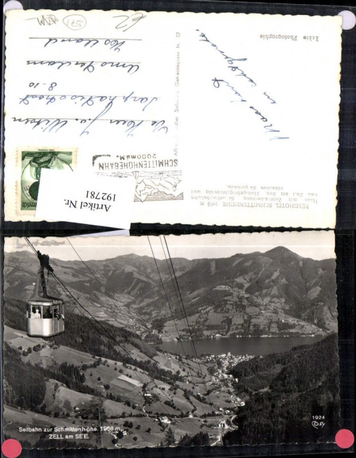 192781,Foto Ak Schmittenhöhe b. Zell a. See Seilbahn Gondel Seilschwebebahn