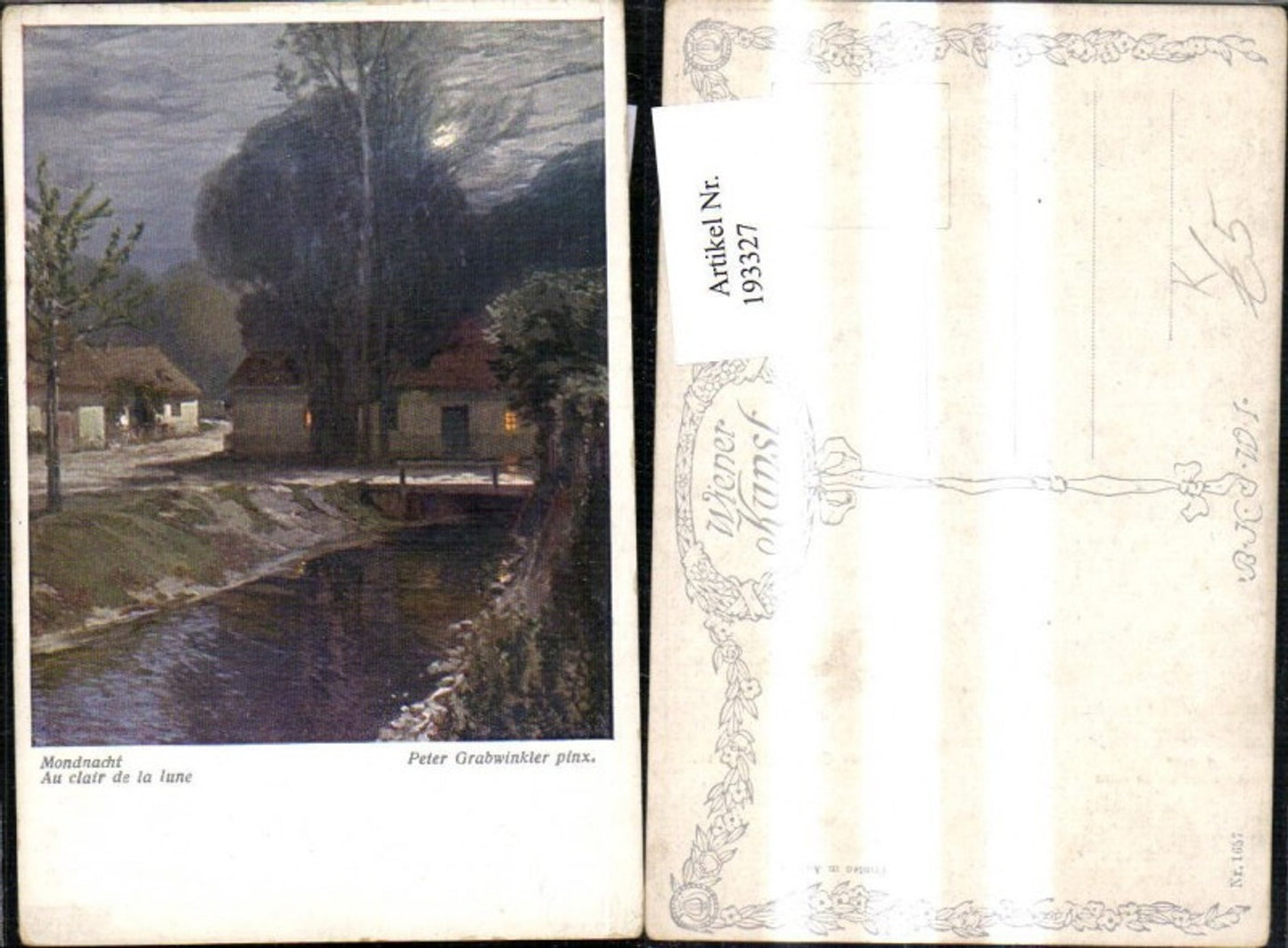 193327,Künstler Ak Peter Grabwinkler Mondnacht