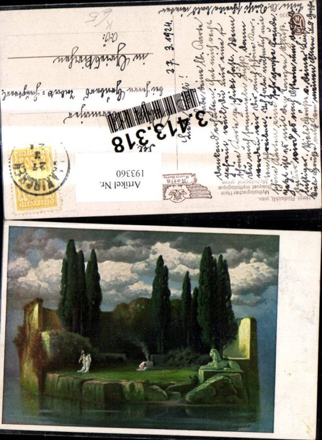 193360,Künstler Ak Herm. Rüdisühli Mythologischer Hain