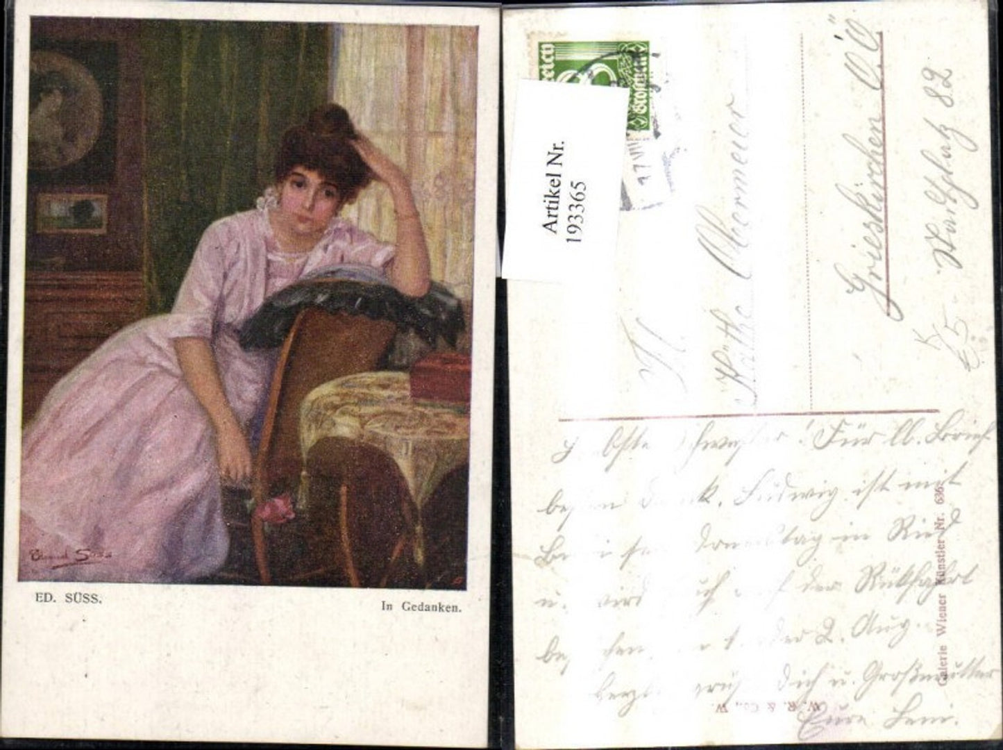 193365, Artist Ak Ed. Süss In Thoughts