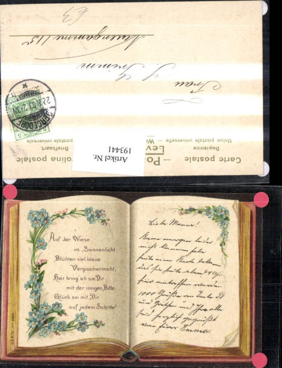 193441,Buch Seiten Blumen Verzierung Gedicht Spruch