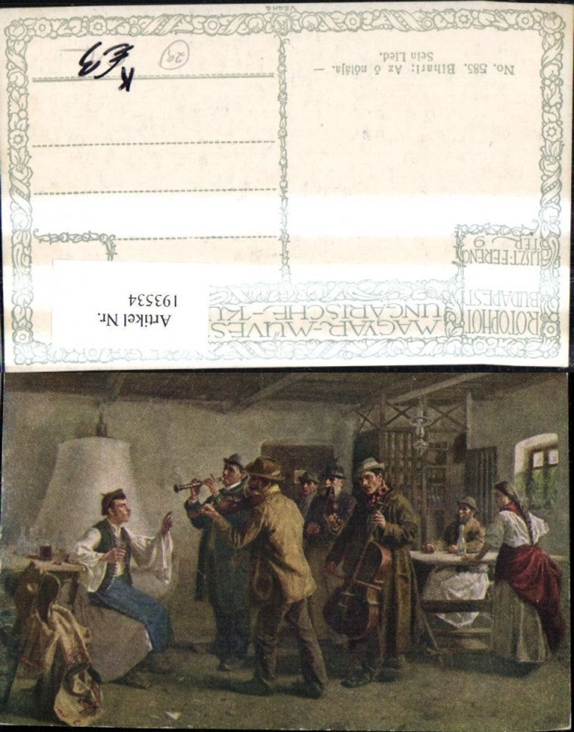 193534,Künstler Ak Bihari Sein Lied Männer Musikanten Instrumente
