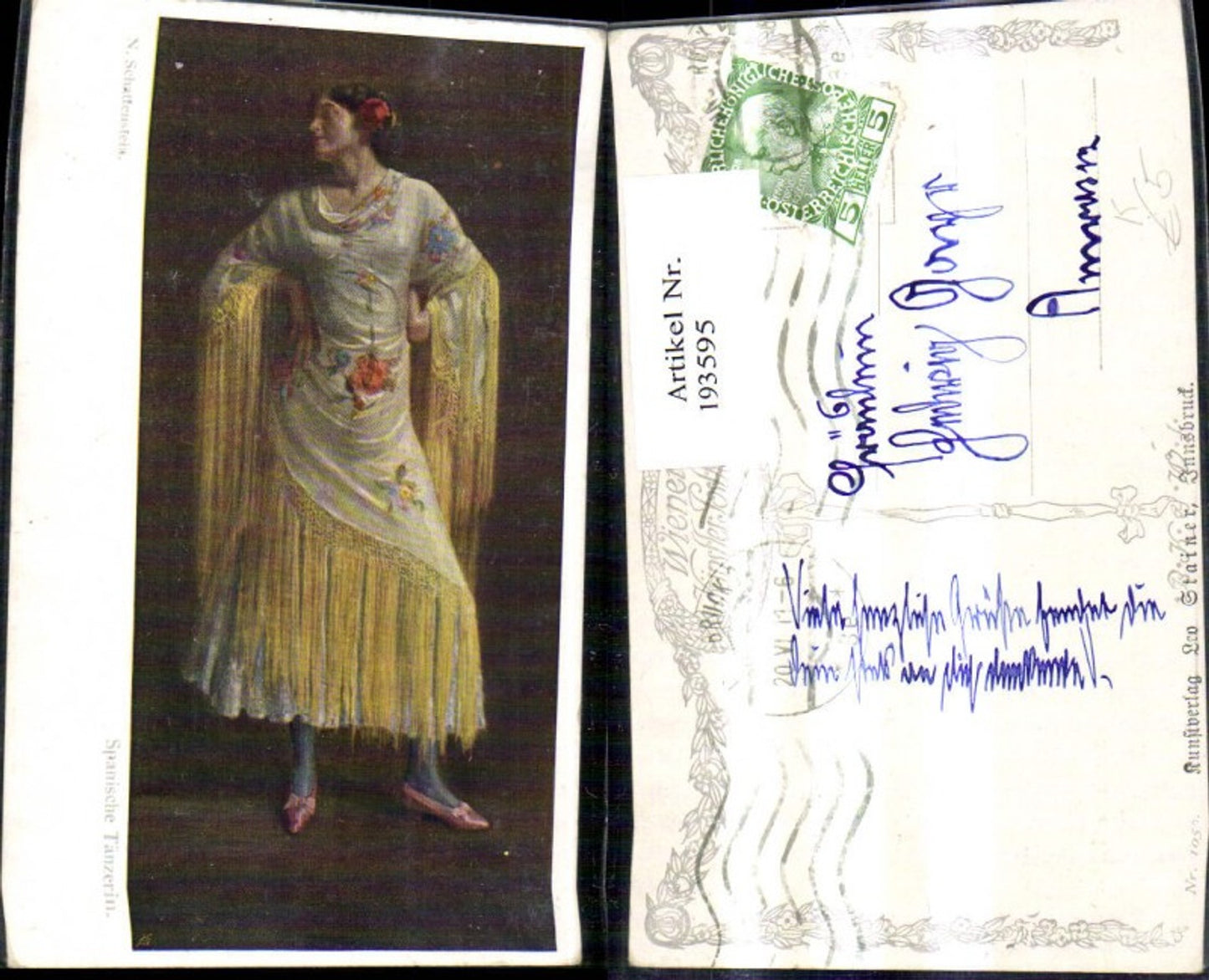 193595,Künstler Ak N. Schattenstein Spanische Tänzerin Frau Spanien Type
