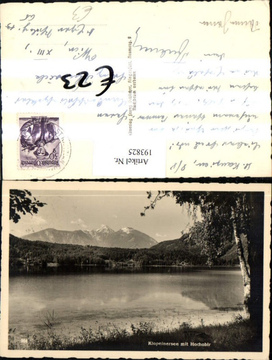 193825,Klopeinersee b. Völkermarkt m. Hochobir See Partie