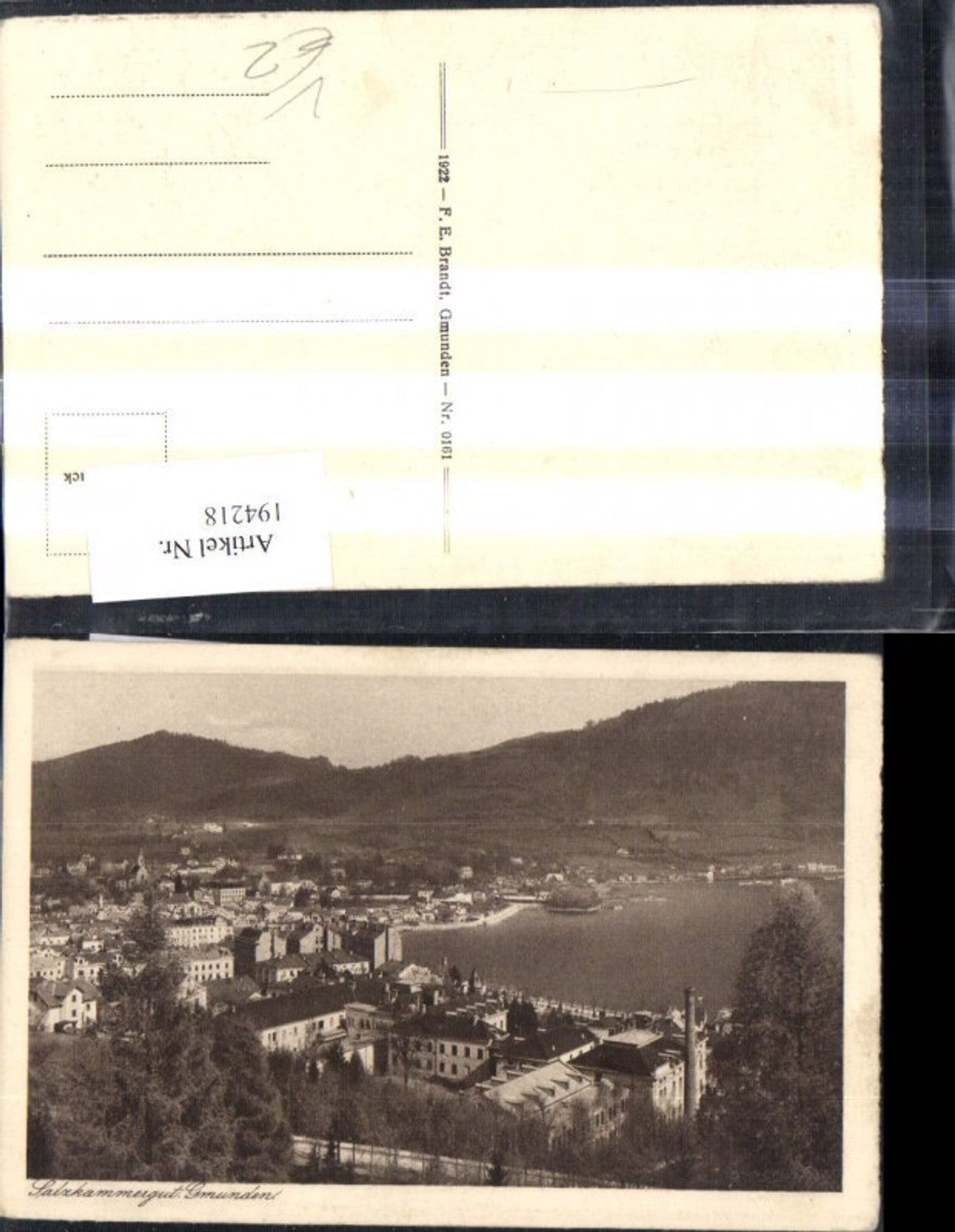 194218,Gmunden Traunsee Salzkammergut pub F. E. Brandt 0161
