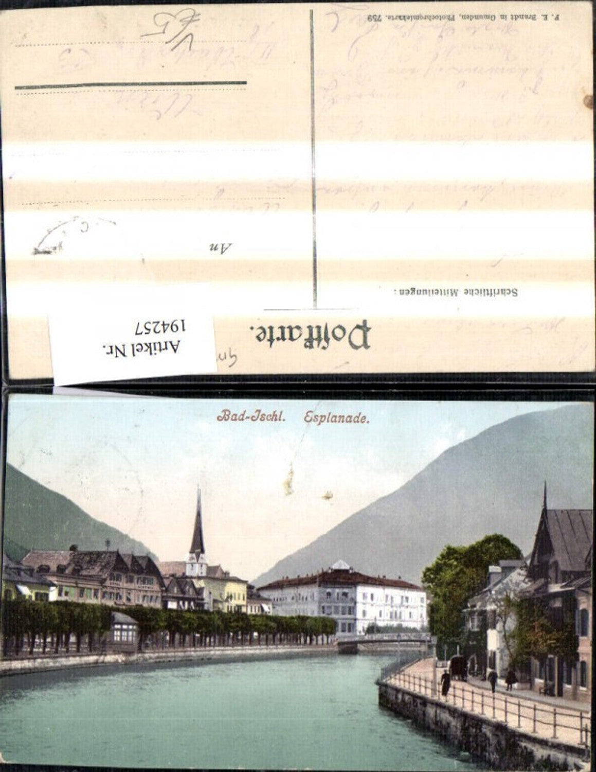 194257,Bad Ischl Esplanade Brücke pub F. E. Brandt 759