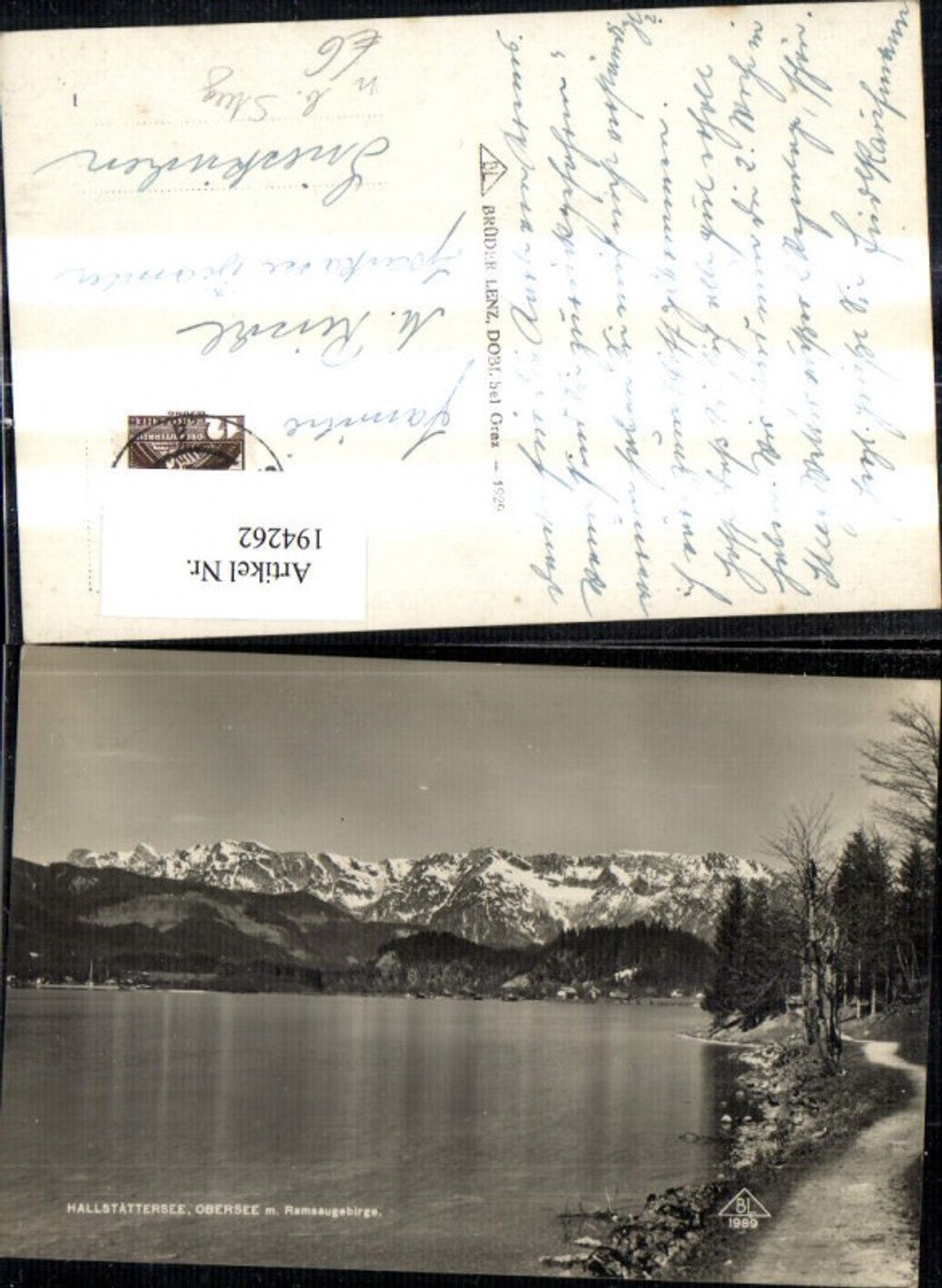 194262,Hallstättersee Obersee m. Ramsaugebirge b. Steeg Hallstatt