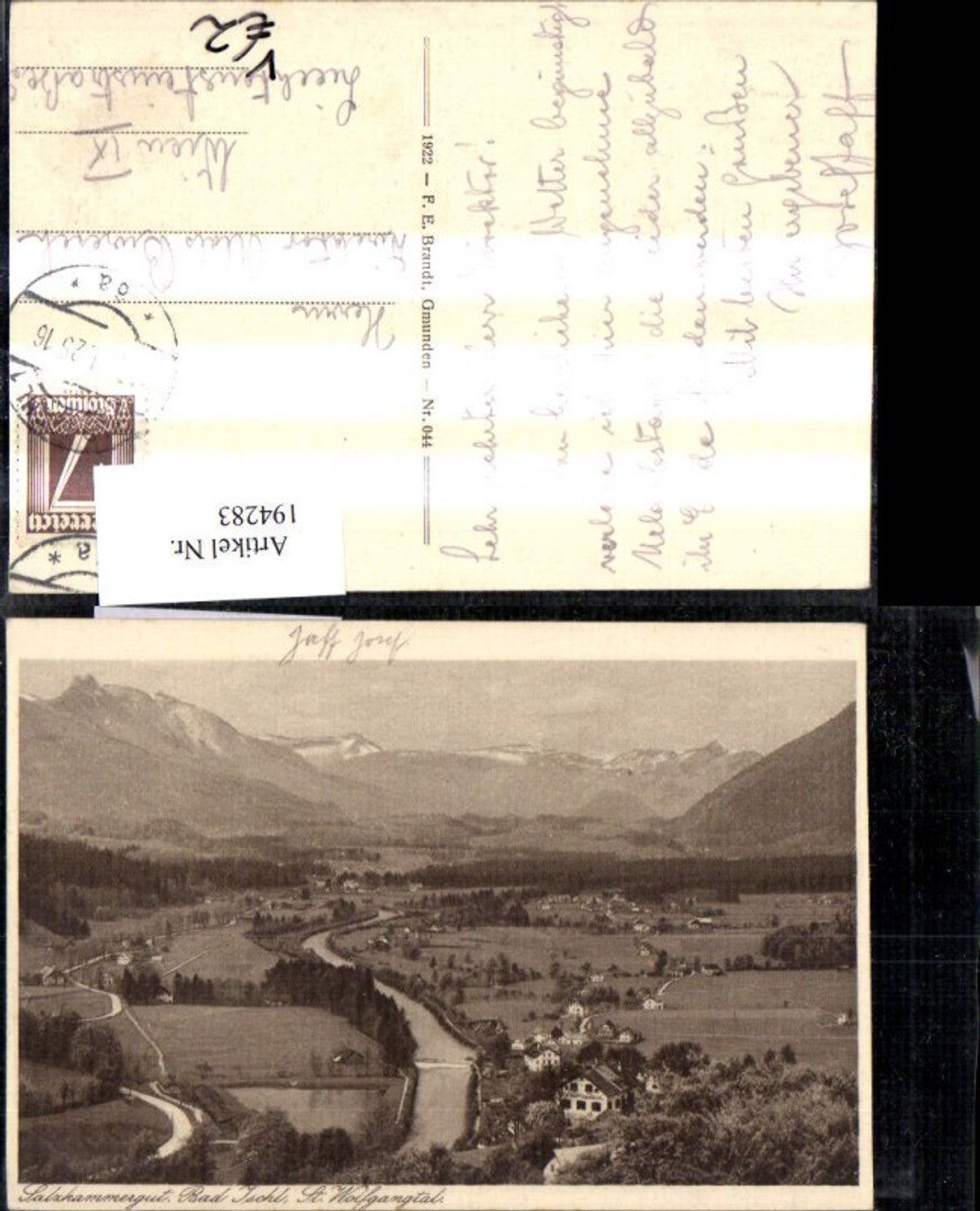 194283,Bad Ischl u. St Wolfgangtal Salzkammergut pub F. E. Brandt 044
