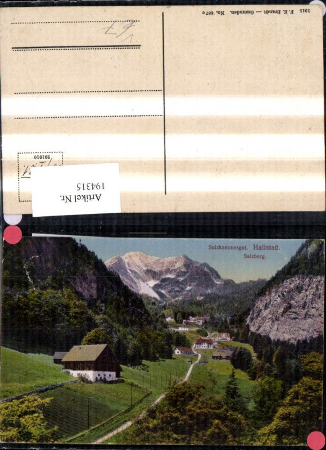 194315,Hallstatt Salzberg Salzkammergut pub F. E. Brandt 487c