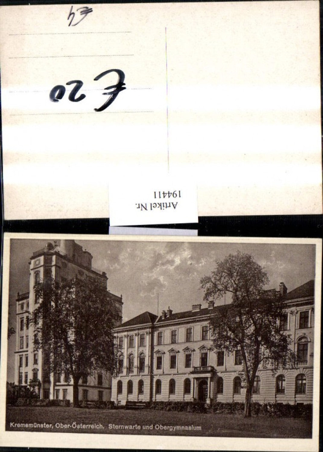 194411,Kremsmünster Sternwarte u. Obergymnasium Schule