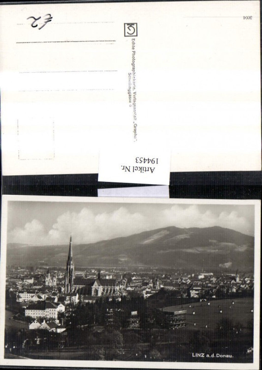 194453,Linz a. d. Donau Teilansicht Dom