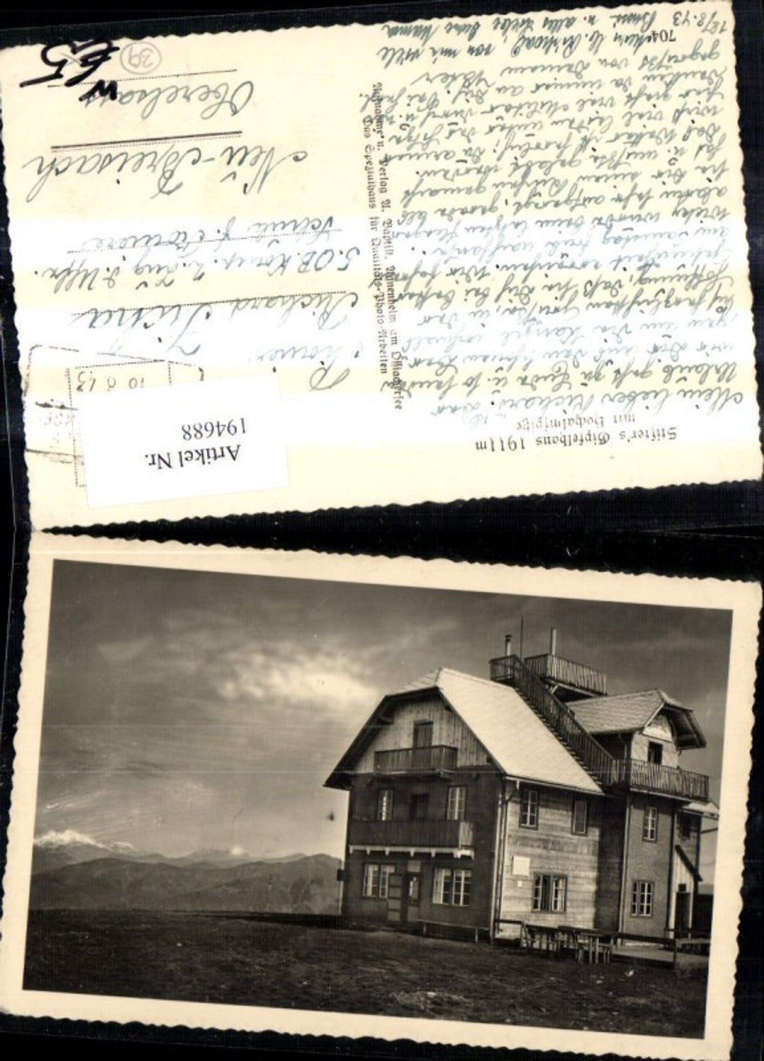 194688, Stifters Gipfelhaus m. Hochalmspitze Gerlitzen Treffen Arriach Villach