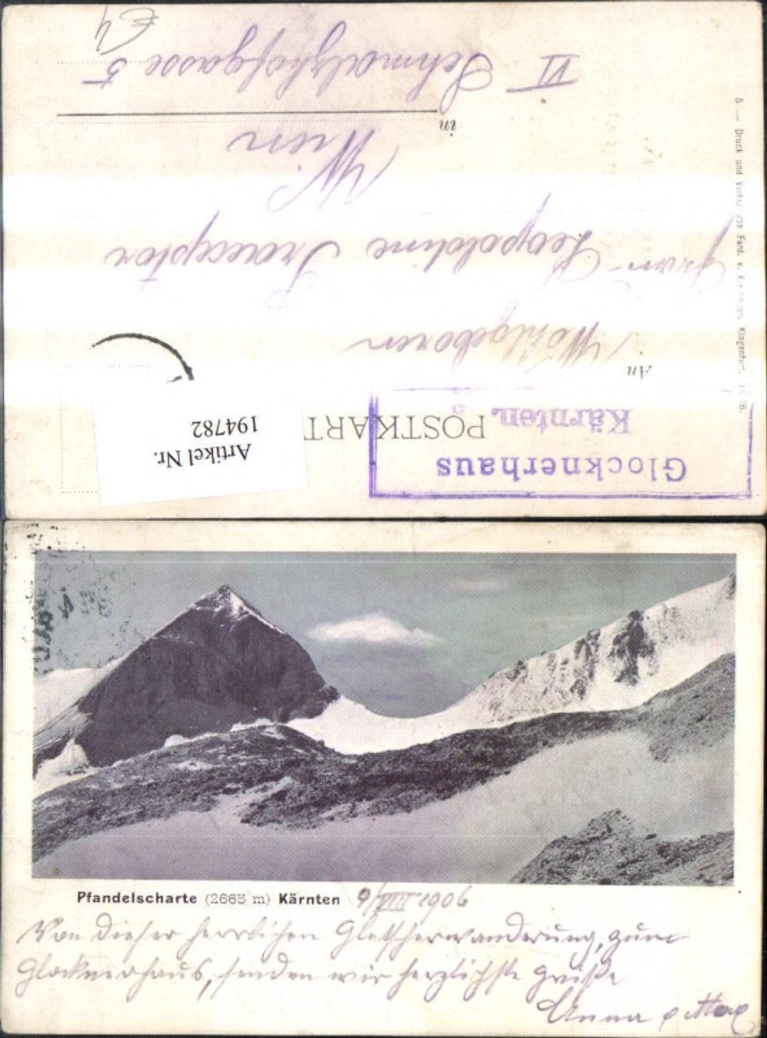 194782,Pfandelscharte Pfandlscharte Heiligenblut Bergansicht