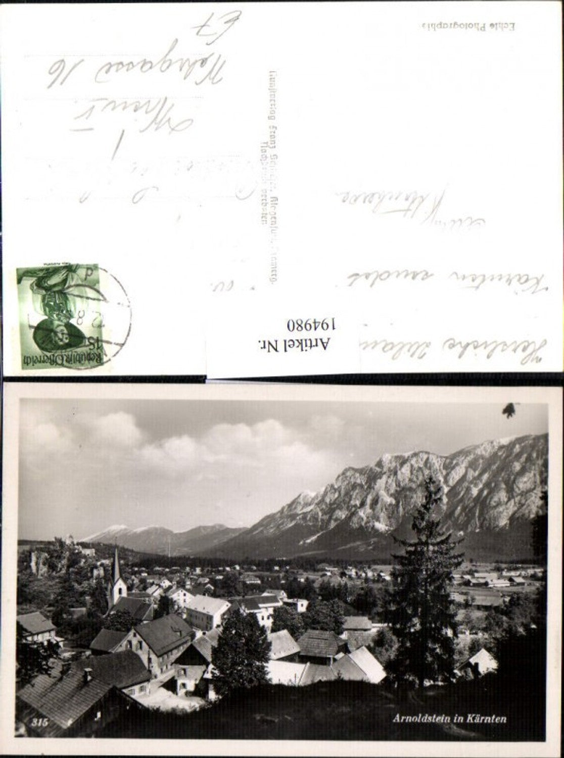 194980,Arnoldstein in Kärnten Teilansicht