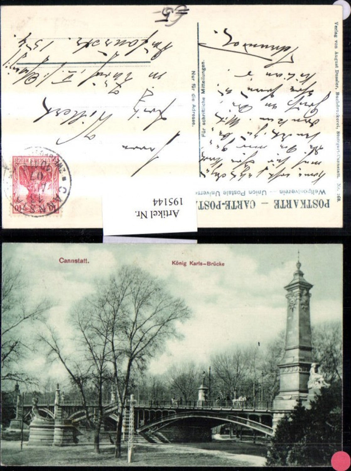 195144,Cannstatt König Karls-Brücke Brücke
