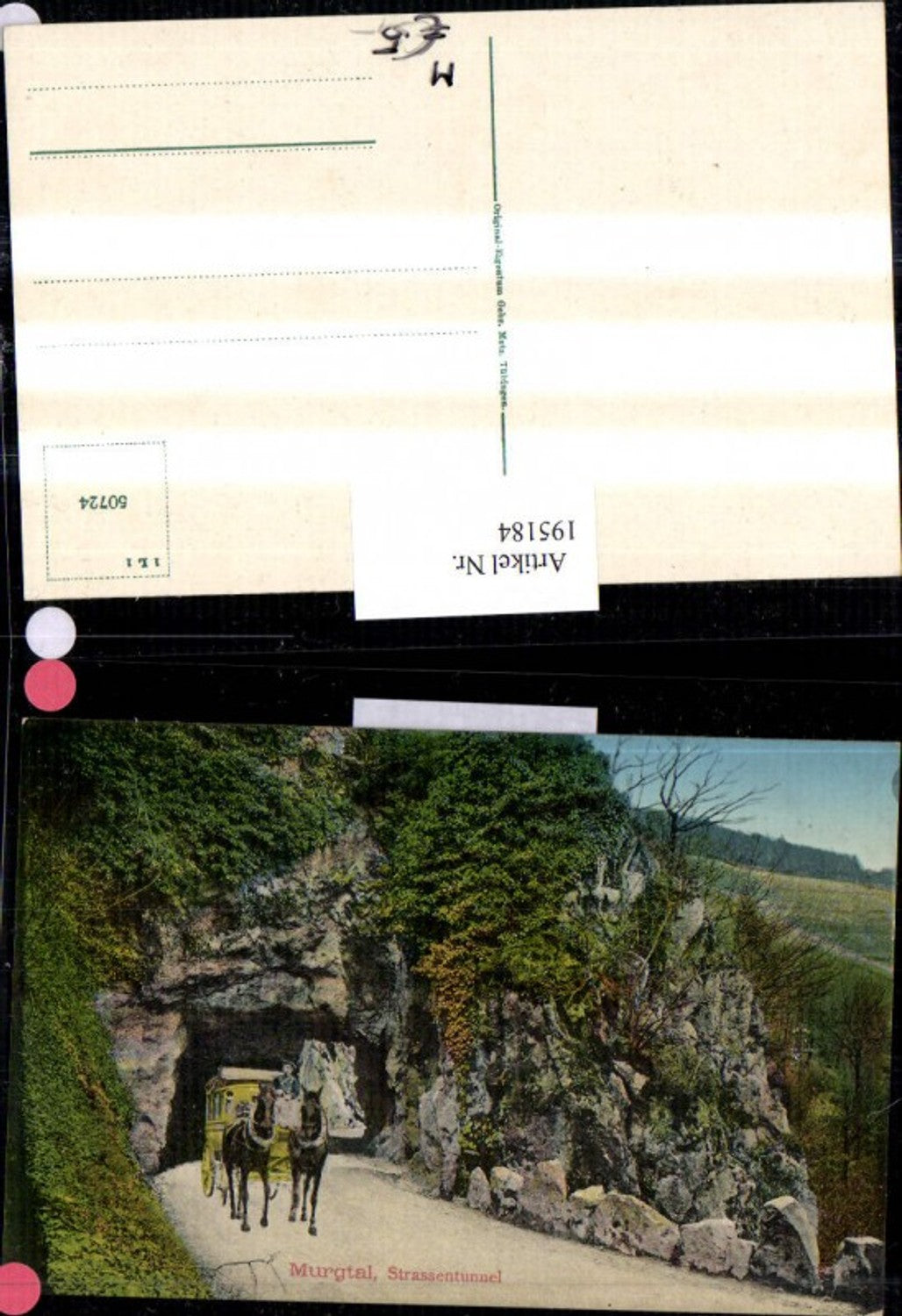 195184,Murgtal Straßentunnel Pferdekutsche Kutsche