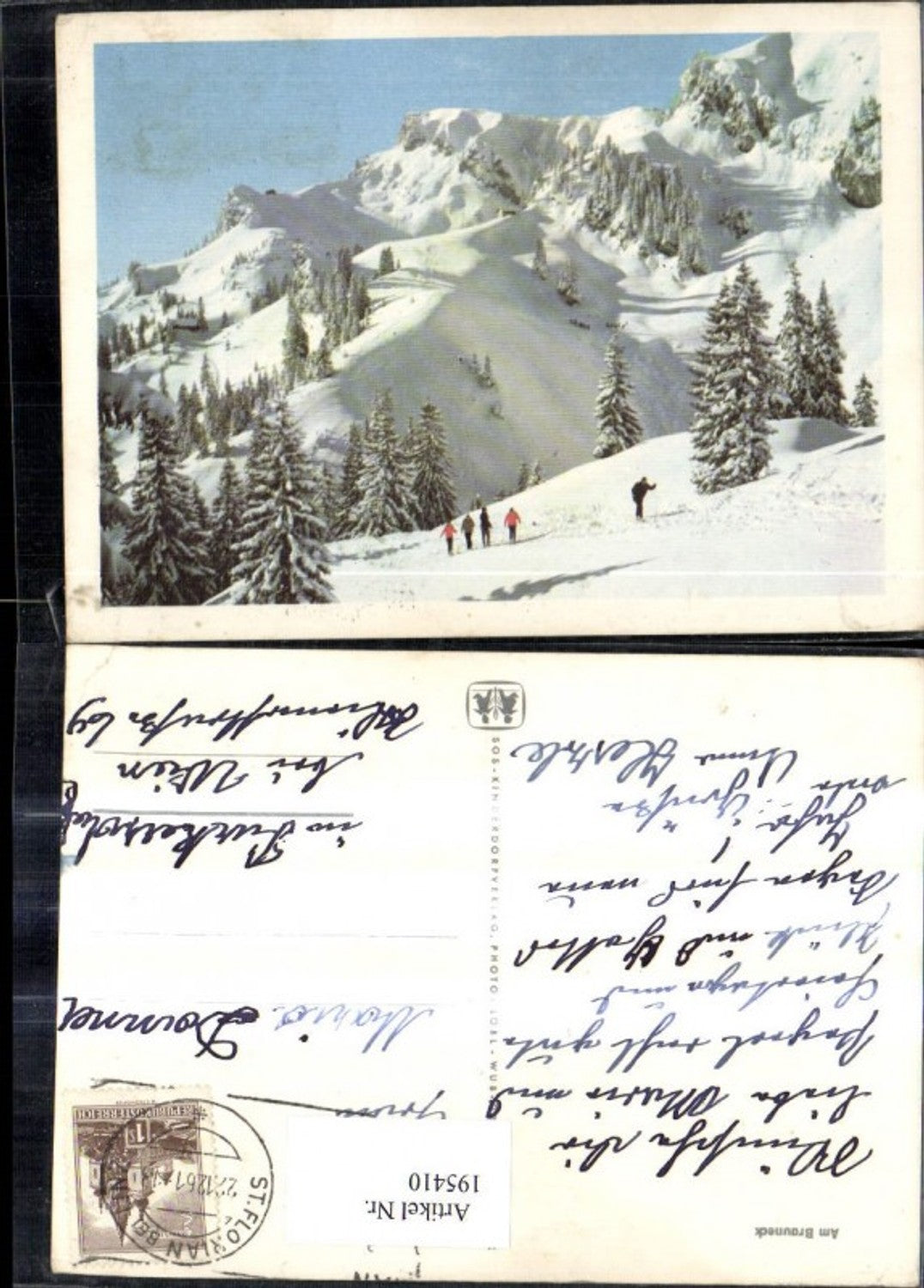 195410,SOS Kinderdorf Am Brauneck Winterlandschaft m. Tourengeher