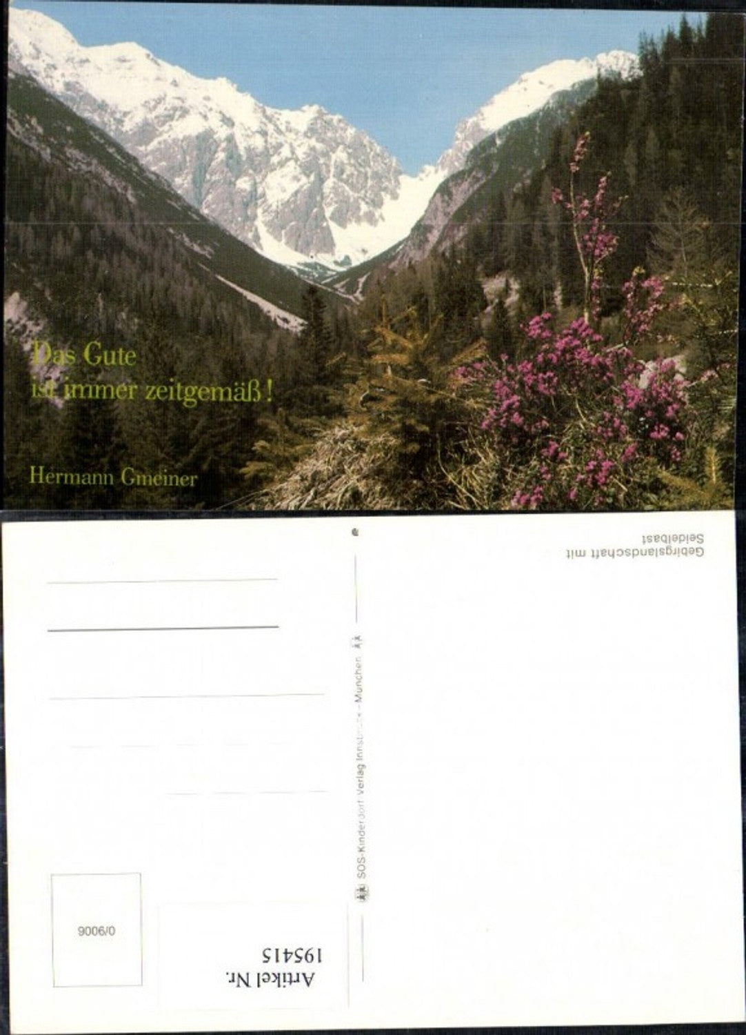 195415,SOS Kinderdorf 0/9006 Gebirgslandschaft m. Seidelbast