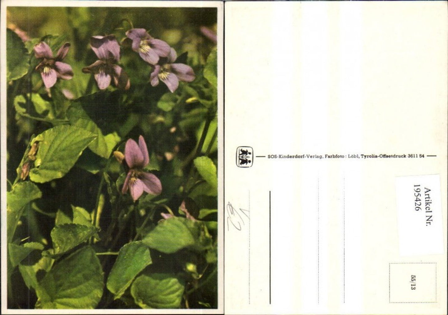 195426,SOS Kinderdorf 55/13 Blumen Veilchen