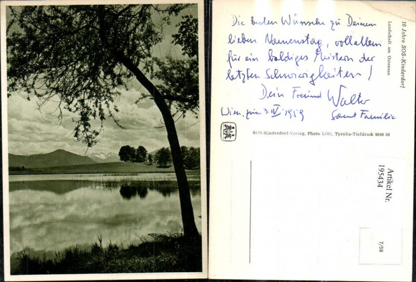195434, SOS Children's Village 7/59 10 Years of SOS Children's Village Landscape on the Baltic Sea