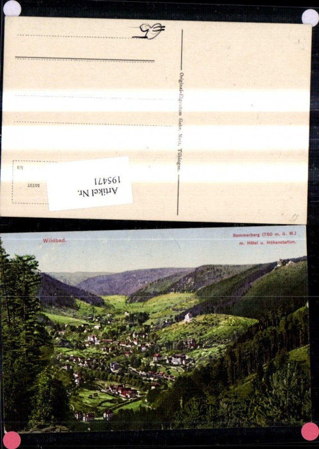 195471,Wildbad Bad Wildbad Sommersberg m. Hotel u. Höhenstation