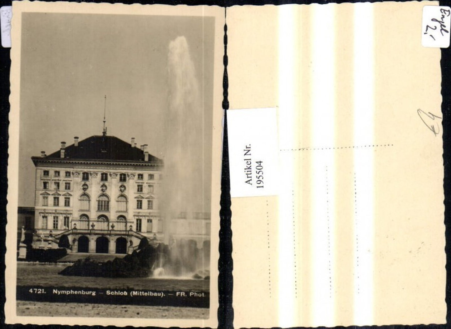 195504,Nymphenburg Schloss Mittelbau Brunnen in München