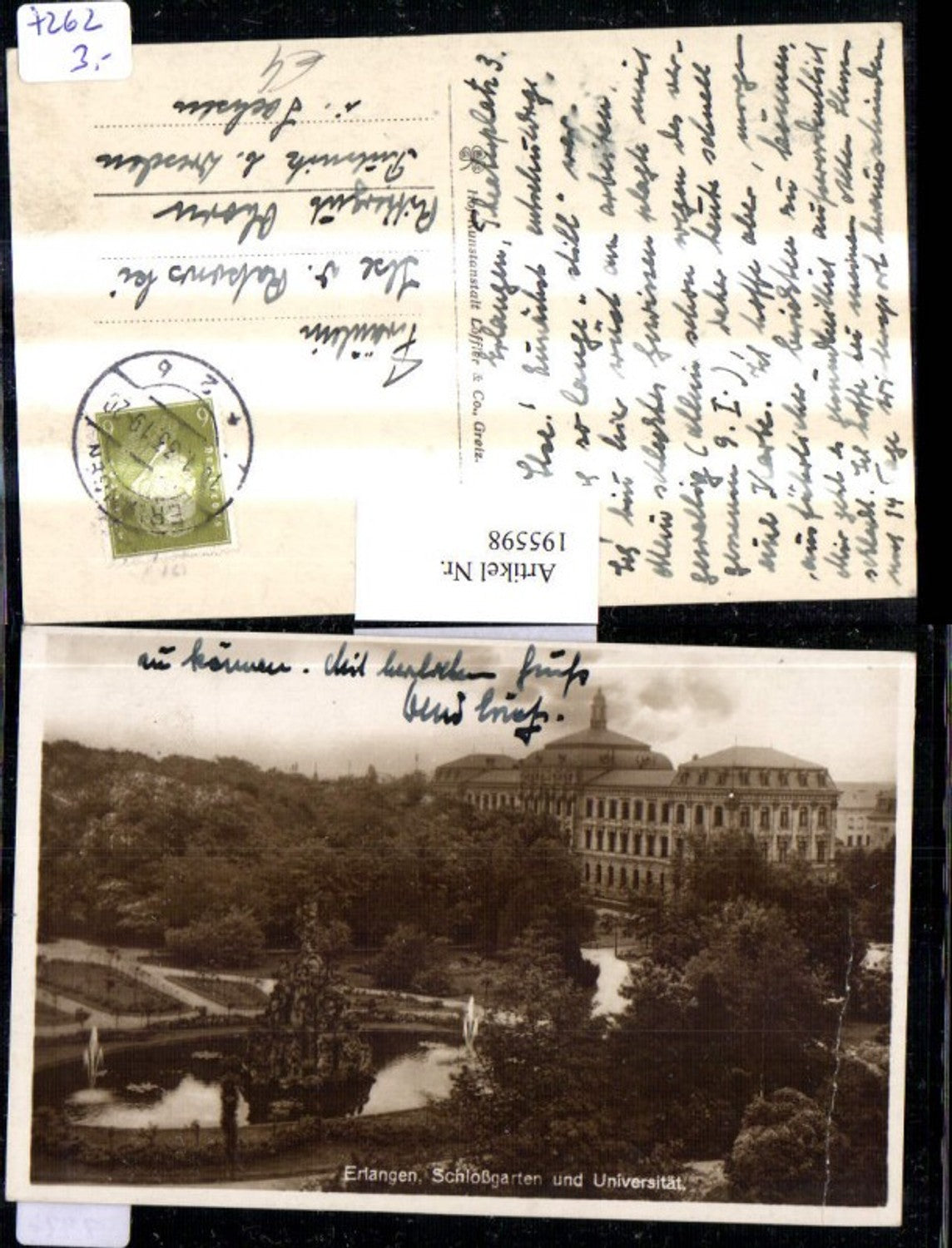 195598, Erlangen Palace Gardens and University