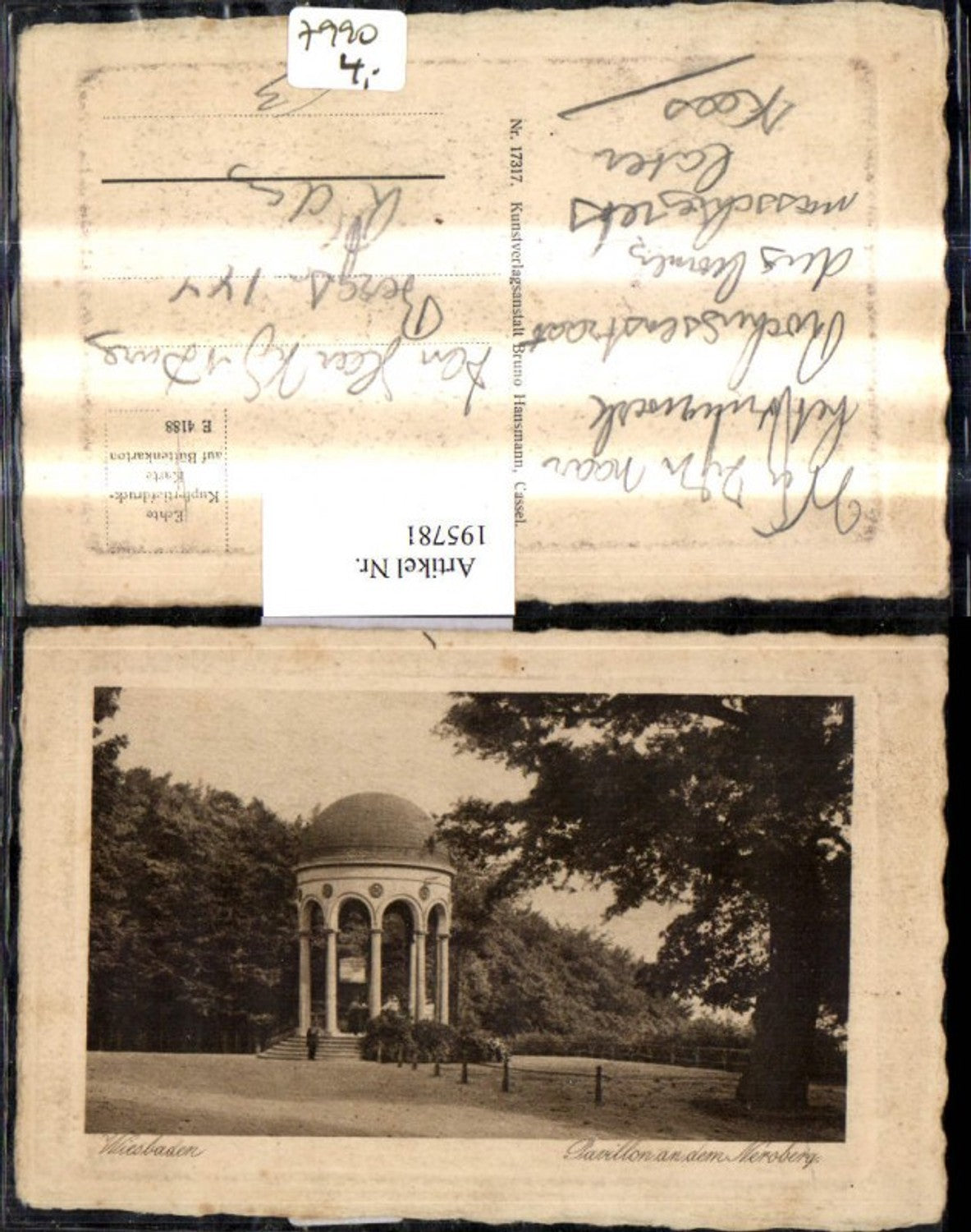 195781,Präge AK Wiesbaden Pavillon a. d. Neroberg