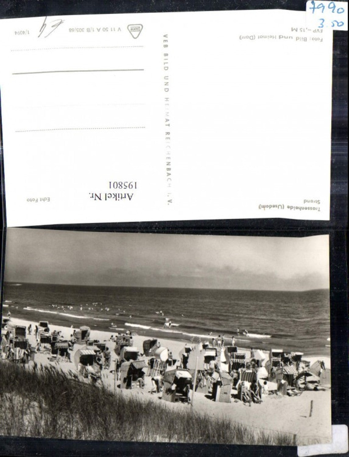 195801,Trassenheide Usedom Strand Strandkorb Badegäste