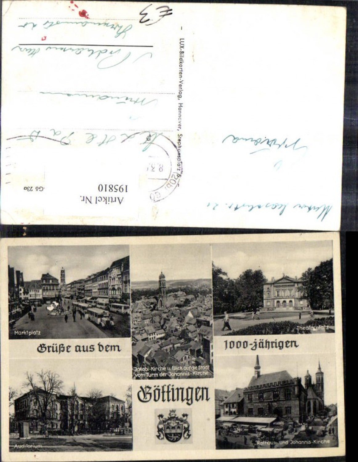 195810,Göttingen Mehrbild Ak Marktplatz Theaterplatz