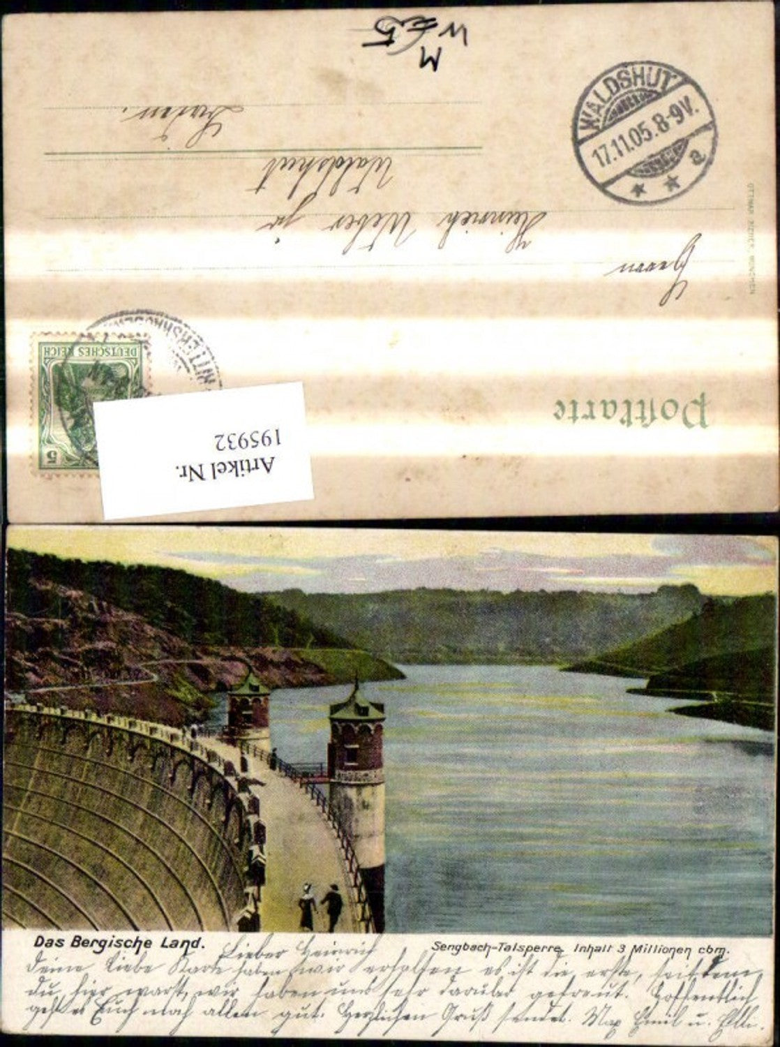 195932,Das Bergische Land Sengbach Talsperre Solingen Sperrmauer Stauwerk