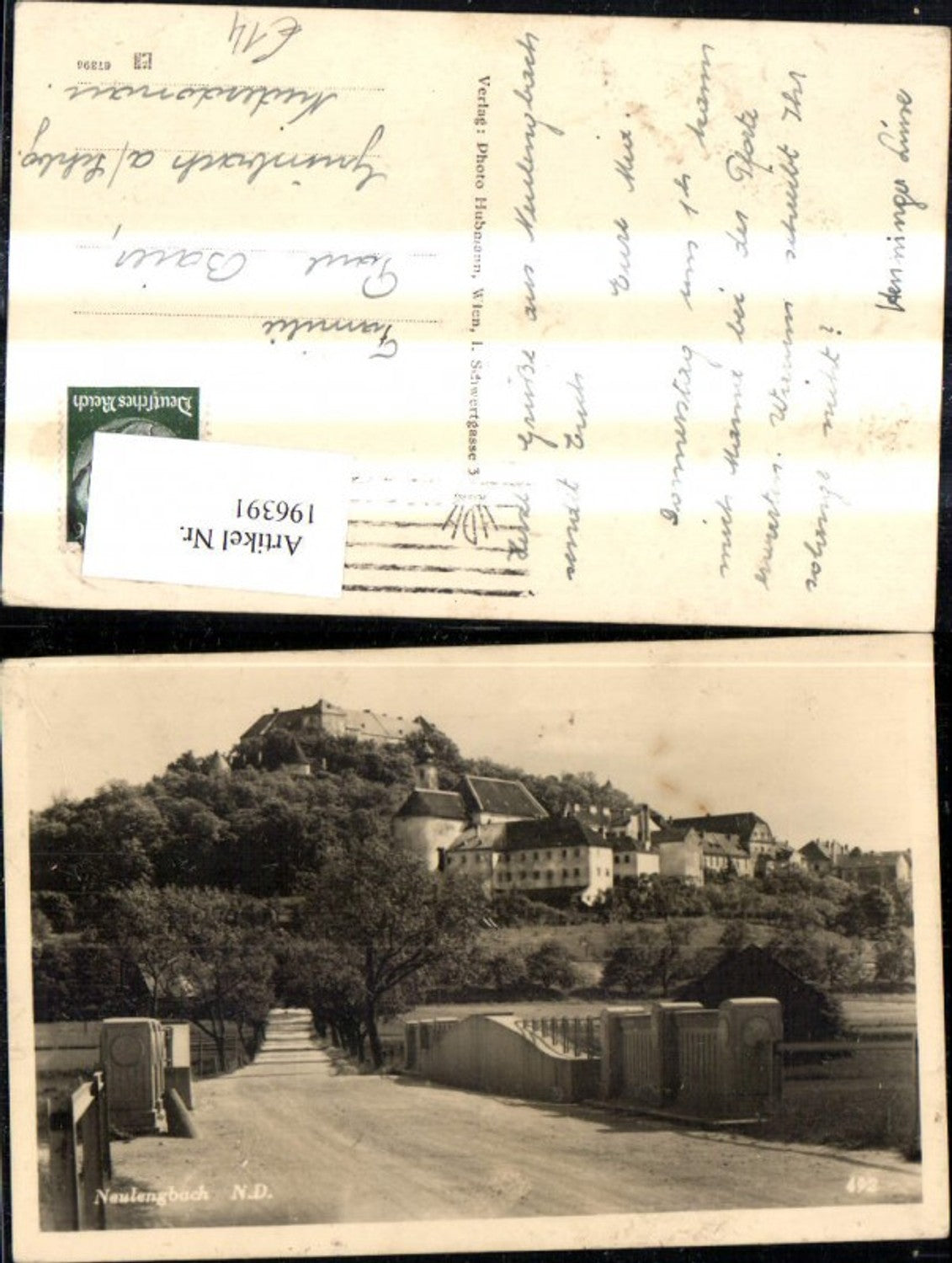 196391,Neulengbach Ansicht m. Brücke Strasse