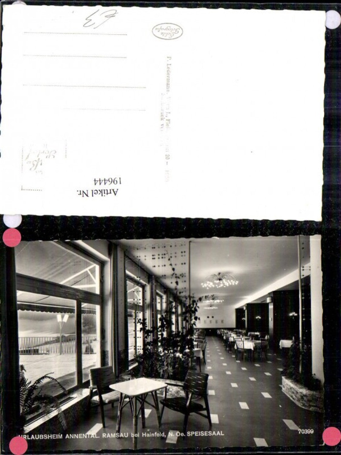 196444,Urlaubsheim Annental Ramsau b. Hainfeld Speisesaal Innenansicht