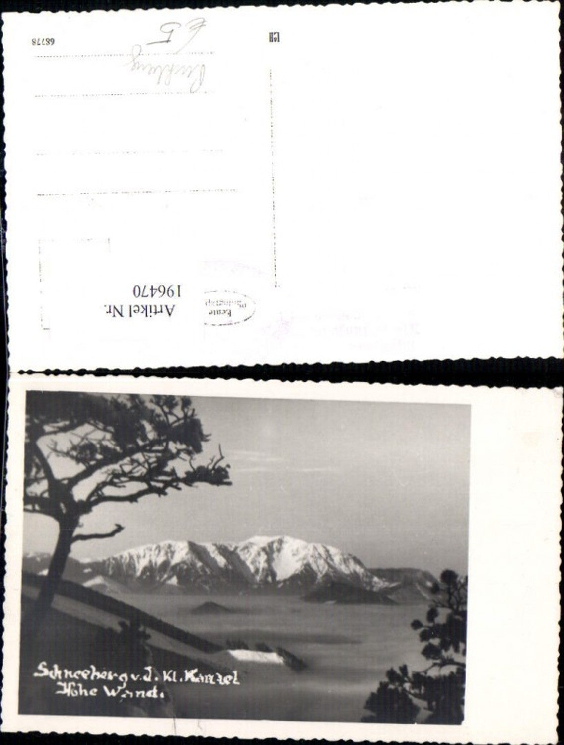 196470,Schneeberg v. d. Kl. Kanzel Hohe Wand b. Puchberg